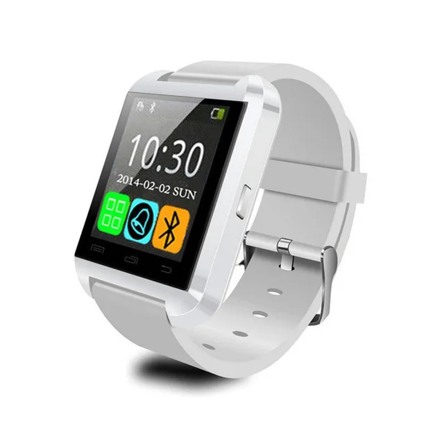 Bluetooth Смарт часы U8 наручные часы для iPhone 6 7 и Android телефон Smartwatch - Цвет: Белый