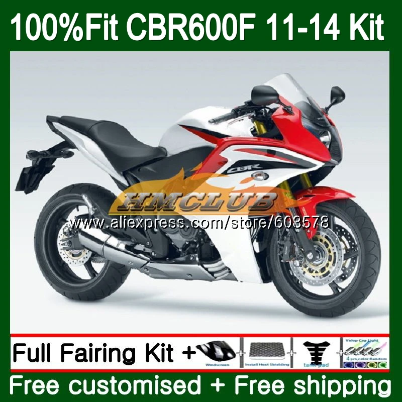 Литья под давлением для HONDA CBR600F4i 2011 2012 2013 129CL. 29 красный, белый CBR 600 F 600F CBR600 F F4i CBR600F, 11, 12, 13, 14, обтекатели