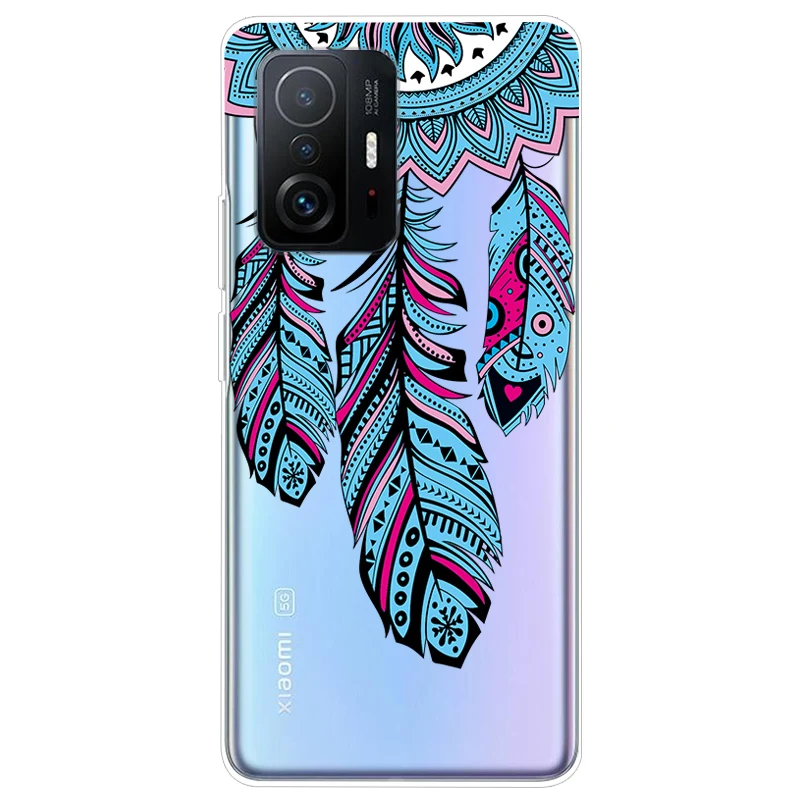 Soft TPU Silicone Clear Cartoon Case for Xiaomi 11T Pro - Transparent Protective Phone Cover
