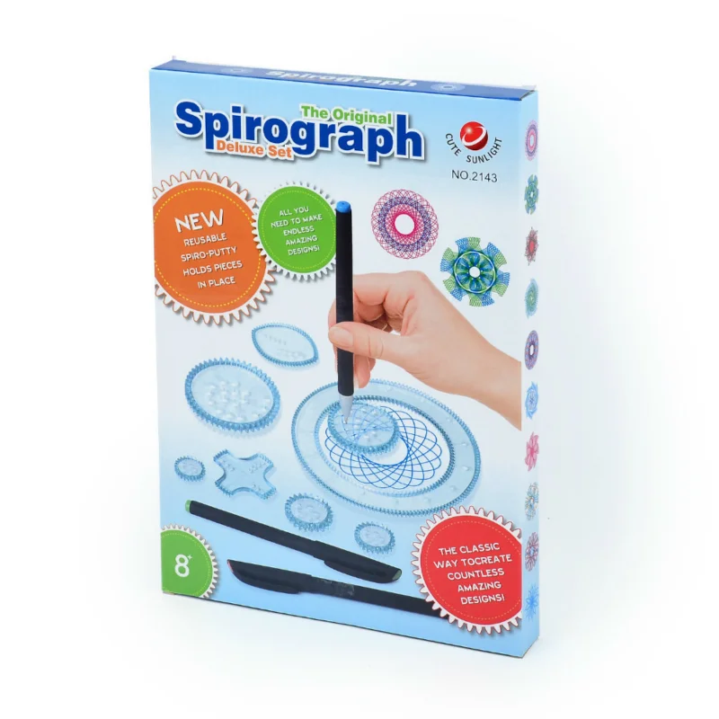22 шт., Spirograph игрушки для рисования, набор, соединяющиеся зубчатые колеса, аксессуары для рисования, обучающая игрушка для детей, игрушка в подарок