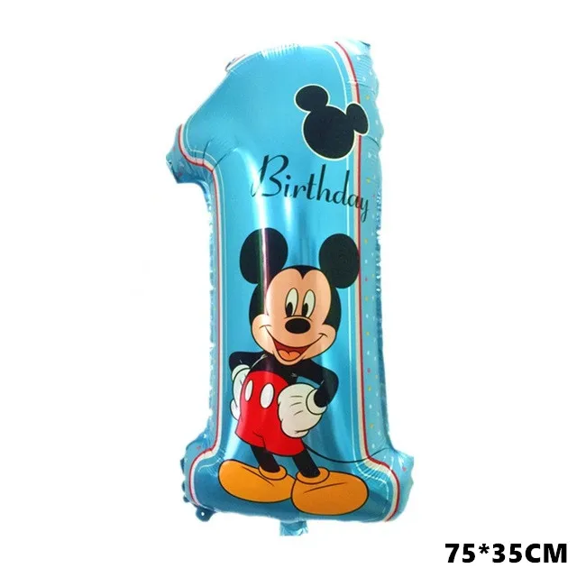Mickey number BINGTIAN 112 см шар Микки Минни Маус мультфильм алюминиевая фольга на день рождения шар ребенок день рождения украшение Классический - Цвет: Mickey number