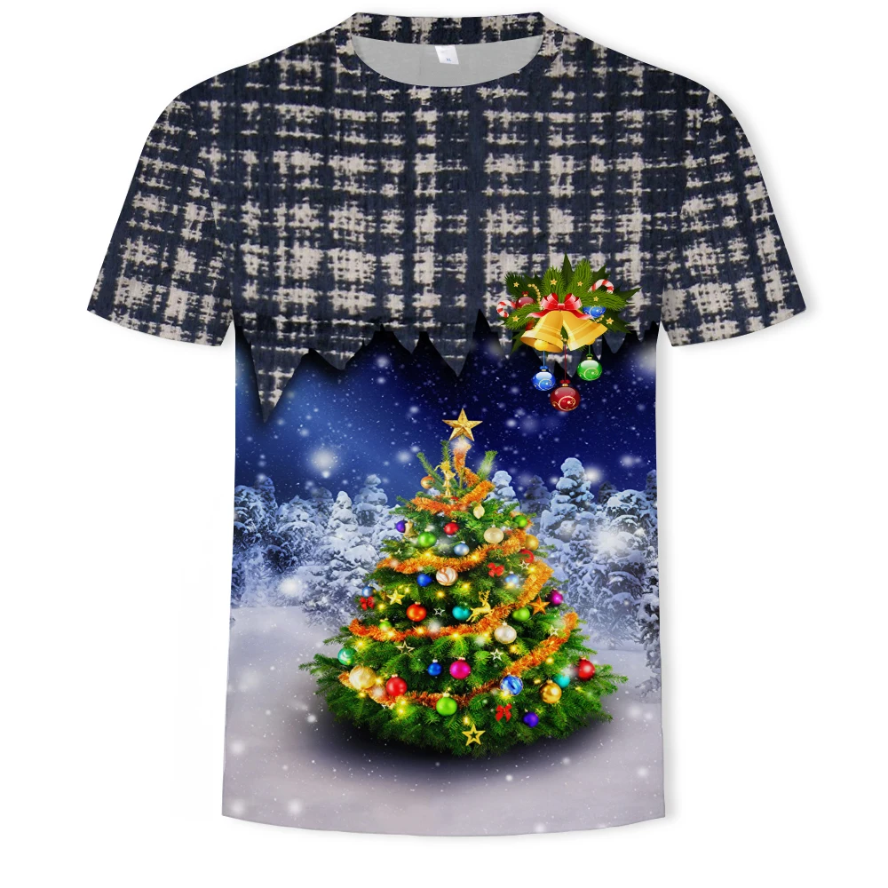 

Men's T-shirt 3D Christmas Printed Fashion Men's Short Sleeve Summer New