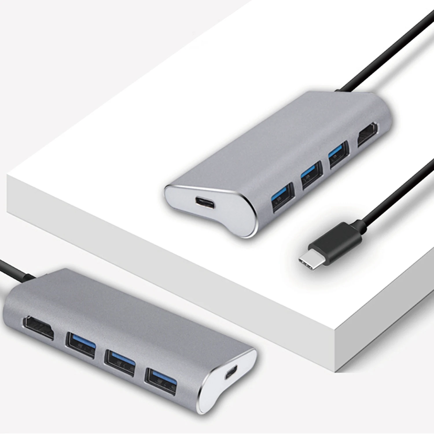 Тип-C хаб 3,0 концентратор(3-Порты и разъёмы Usb3.0)+ Hdmi 4K+ зарядка Pd