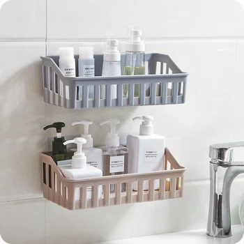 

Toilet Shelf: Bathroom Wall Hanging Hole Free Storage Rack Toilet Toilet Toilet Toilet Toilet Wall Plastic Triangle