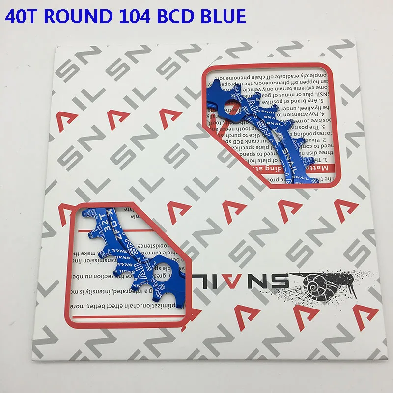40T 104BCD BLUE Круглая узкая широкая цепь MTB горный велосипед 104BCD 32T 34T 36T 38T 40T 42T коленчатый набор зубной части пластины 104 BCD - Цвет: 40T 104BCD BLUE