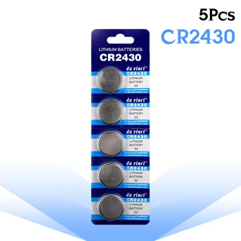 

YCDC 5pcs CR2430 Li-Po Lithium Button Coin Cell DL2430 BR2430 ECR2430 KL2430 KCR2430 L20 Watch Battery Replacement Batteries