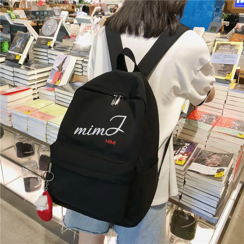 

Women Backpack Shoulder-Bag Teenage Embroidered High-Quality Female Girls Fashion