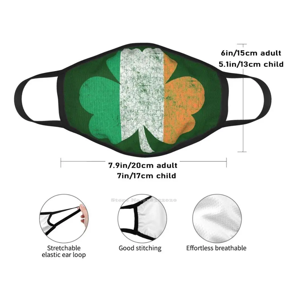 mens cotton scarf Vintage Irish Shamrock Saint Patrick Day Soft Warm Face Mask Sport Scarf Shamrock Saint Patrick Day Leprechaun Irish Saint mens grey scarf