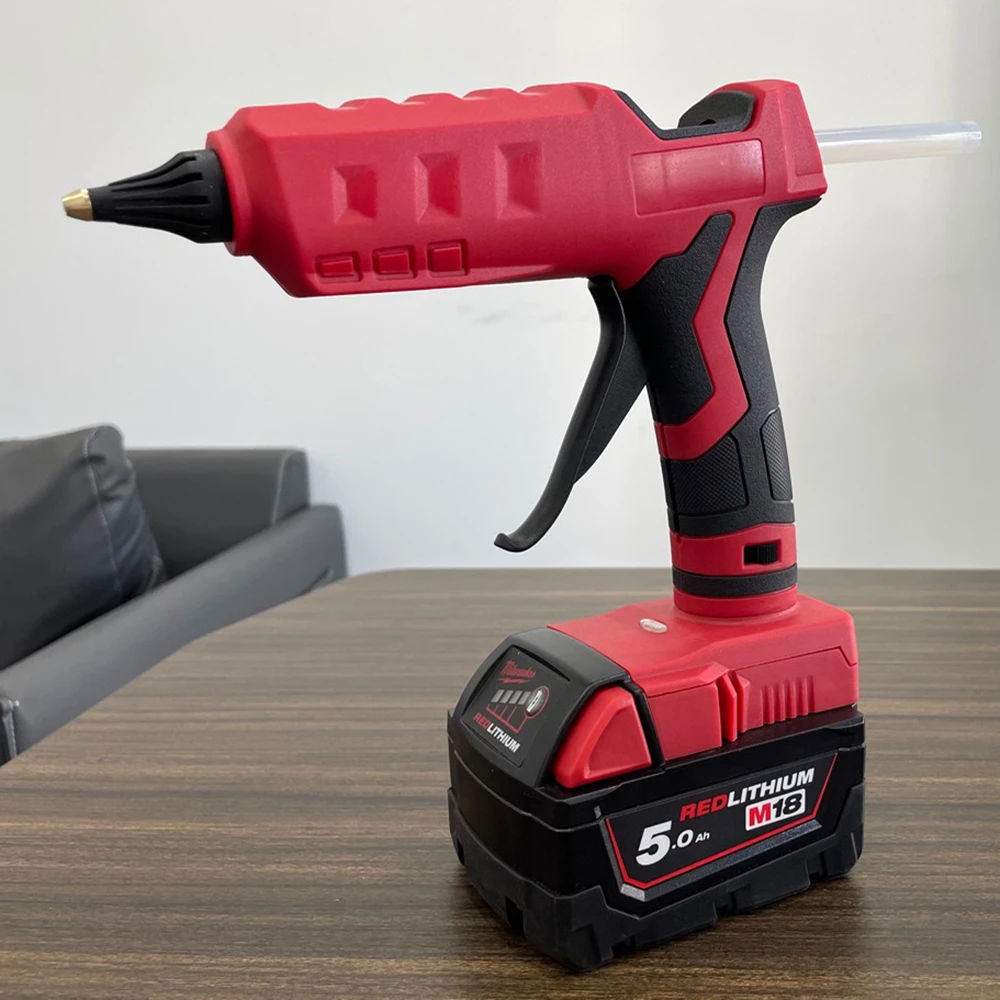 100w Hot Glue Gun For Milwaukee 18v Battery Cordless Glue Gun Use 11mm
