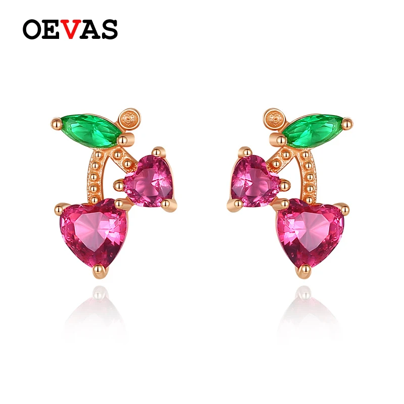 Женские сережки гвоздики OEVAS однотонные серьги из стерлингового серебра 925 пробы