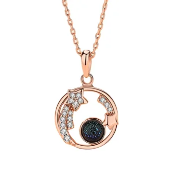 

Original New Net Celebrity Dream Planet Necklace Sterling Silver Light Luxury Temperament Clavicle Chain Girlfriend Chain Glaze