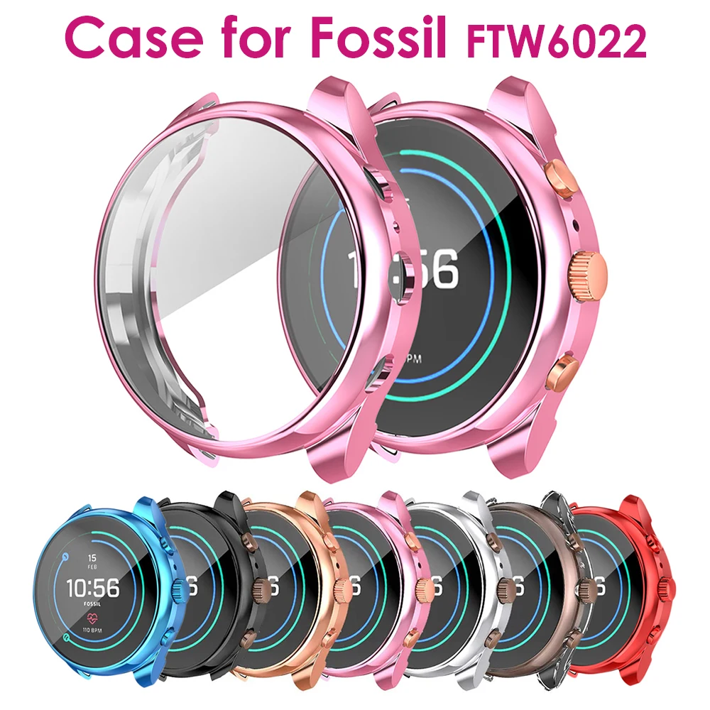 Защитный чехол для Fossil FTW6022 с покрытием из ТПУ защитный чехол-бампер s женский