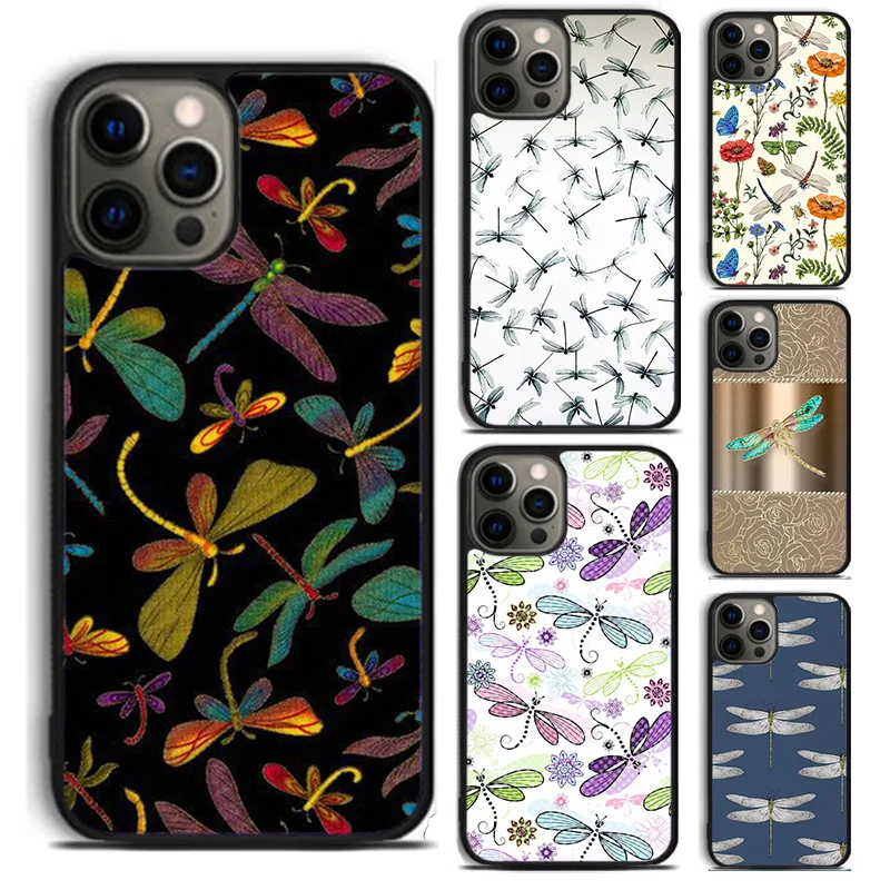 Dragonfly on flower case iPhone case for iPhone 13 12 11，7/8 pro max xs max xr x/xs