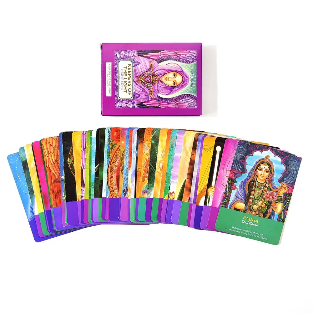 44 Pcs Oracl Tarot Cards Sheets Keepers Of The Light Card Board Deck Games Palying Cards For Party Game Entertainment