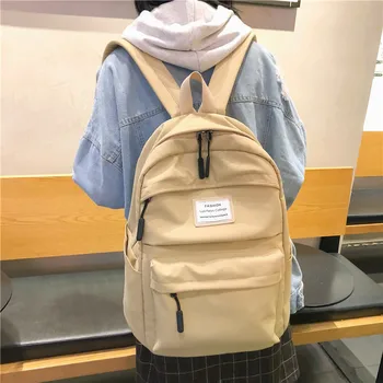 

Waterproof Nylon Women Backpack Female Large capacity high schoolbag Korean Vintage girl Shoulder Bags Travel Bag Mochila
