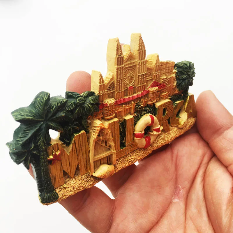 3D Fridge Magnets Tourist Souvenir Decoration Articles Handicraft for Europe Spain Mallorca Madrid Galicia magnetic fridge magnets refrigerator decor