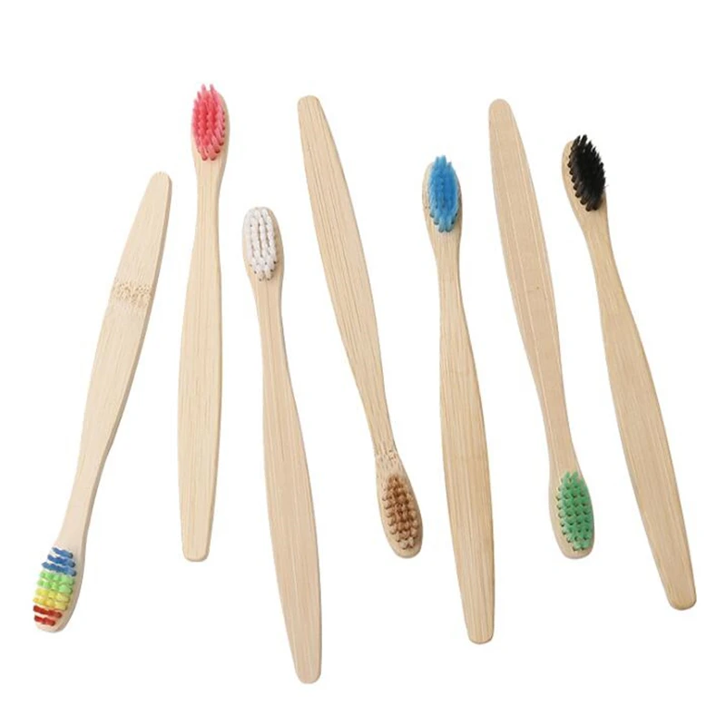

10pcs mixed color bamboo toothbrush Eco Friendly wooden Tooth Brush Soft bristle adults oral care toothbrush