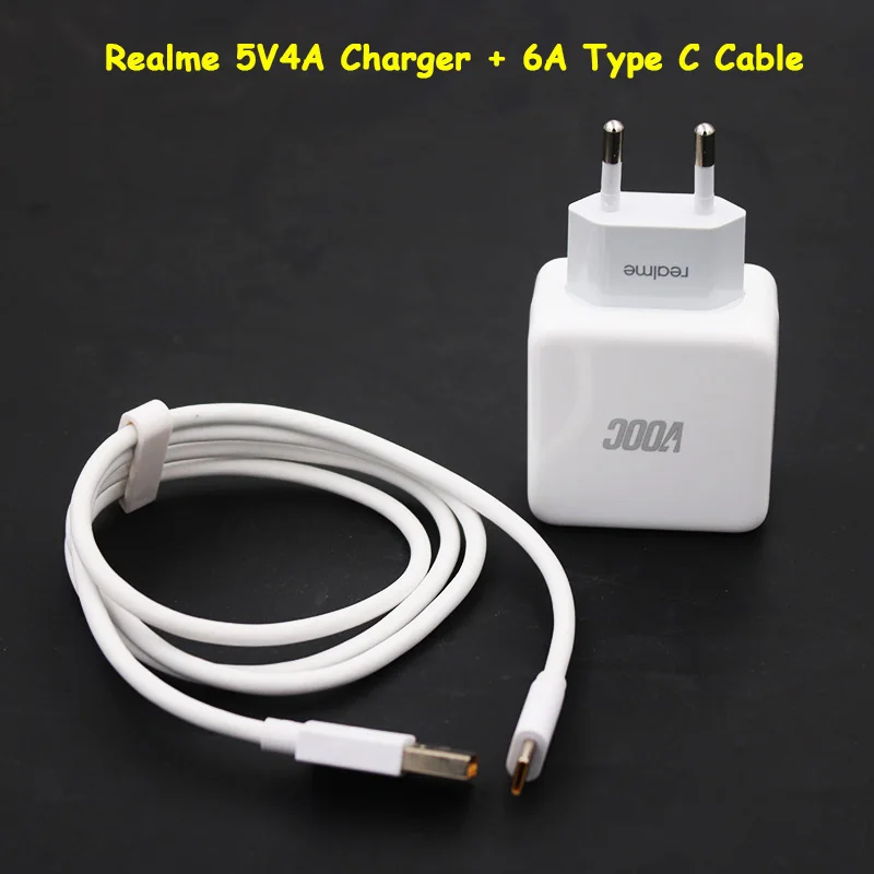 Realme X7 X50 Pro Charger 5V 4A Super VOOC Fast Charging Adapter