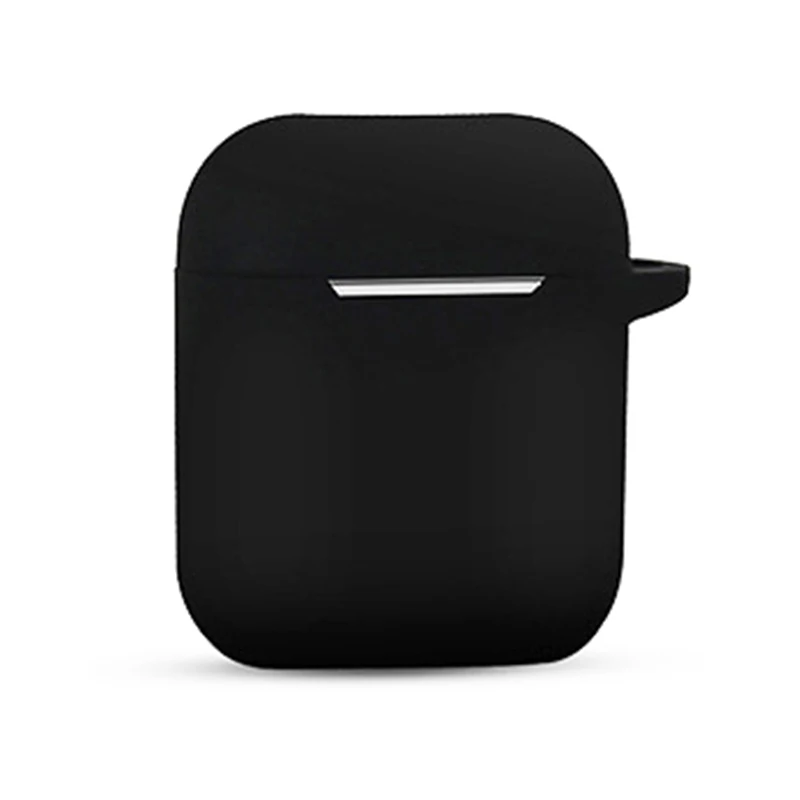 Мультяшный беспроводной Чехол для наушников для Apple AirPods силиконовый чехол для зарядки наушников Защитный чехол для AirPods - Цвет: blacecase