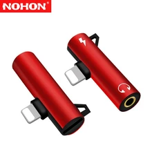 Metal 2 in 1 Audio Adapter for iPhone X XR XS 11 12 Pro Max 12 mini 7 8 Plus 3.5mm Jack Earphone Audio Charging Cable Connector