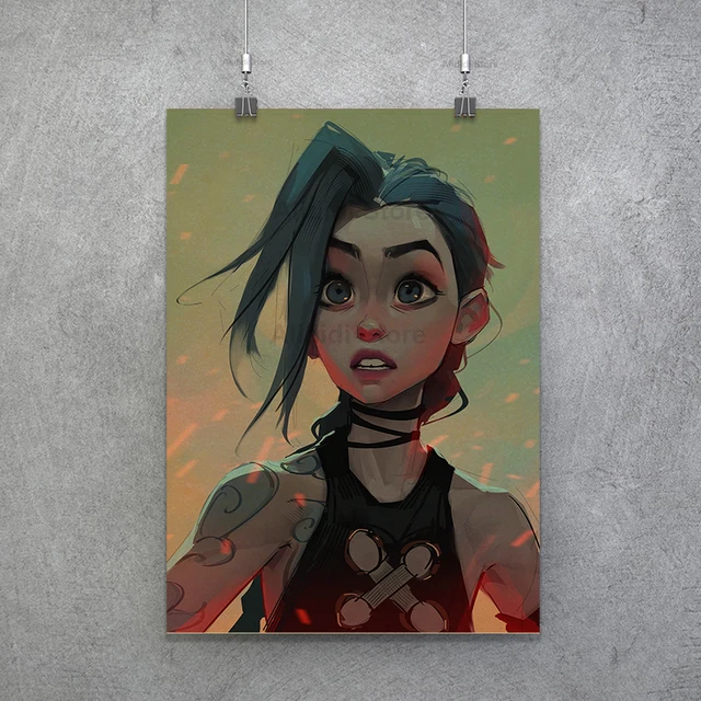 Popular TV Show Arcane Kraft Paper Poster Vi Viktor Jayce Jinx Home Decor Study Bedroom Bar Cafe Wall Paintings Stickers Posters Poster