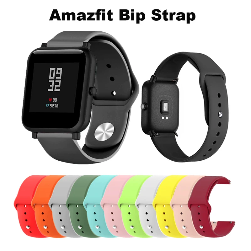 

20/22mm Silicone Soft Strap for Xiaomi Huami Amazfit Bip bit Smartwatch Strap 22mm Wristband For Huawei watch 2/Samsung Gear S2