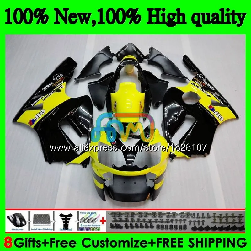 Инъекции для KAWASAKI ZX1200 ZX 12R 1200CC ZX-12R 23BS. 19 ZX12R 02 03 04 желтый черный 05 06 2002 2003 2004 2005 2006 обтекатели