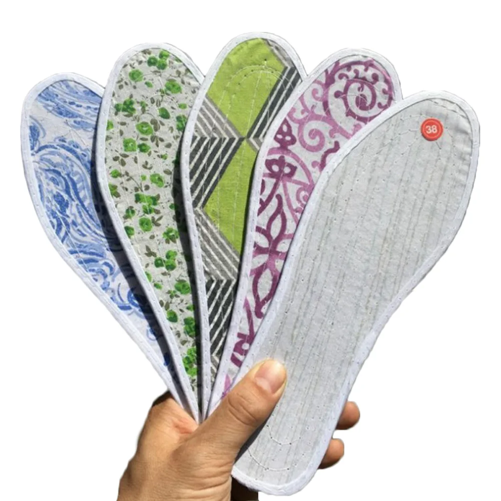 

Solid Hard-Wearing Pad Insert Deodorization Insoles Unisex Comfortable Breathable Sweat-Absorbant Cloth Insoles For The Feet