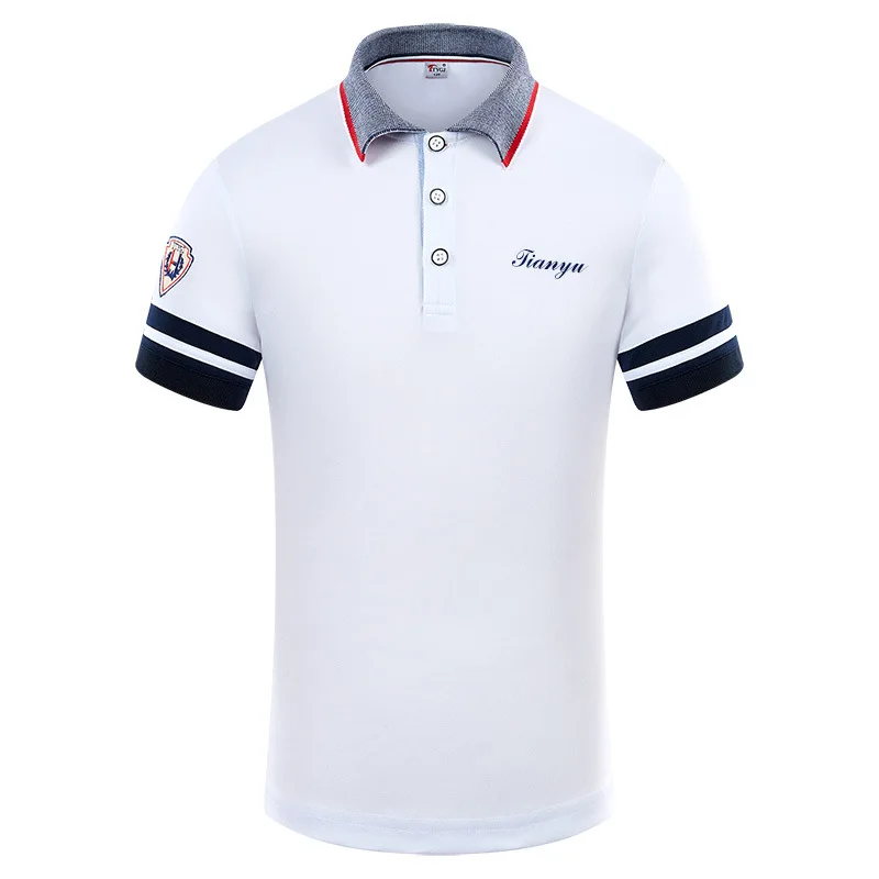 TTYGJ Children's Golf Short-sleeved T-shirt Boys and Girls POLO Shirt Sports Jersey