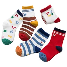 Новые стильные детские носки на осень и зиму модные Универсальные детские носки с цифрами, спортивные носки для мальчиков и девочек