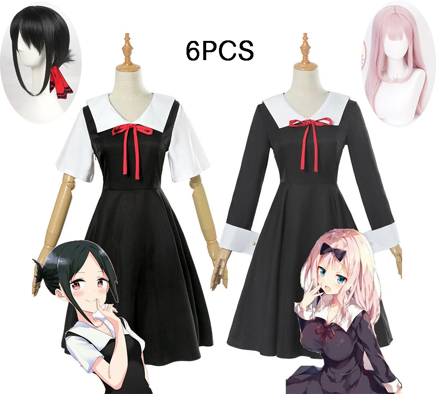 Anime Kaguya-sama: Love is War Cosplay Costume Kaguya Chika Japanese School Uniform Women Summer Dress and wigs | Тематическая