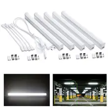 Кухня Led бар T5 трубки 5 шт. алюминиевый профиль для шкафа светильник Полный комплект настенный светильник 30 см+ ЕС вилка переключатель кабель+ соединительный провод