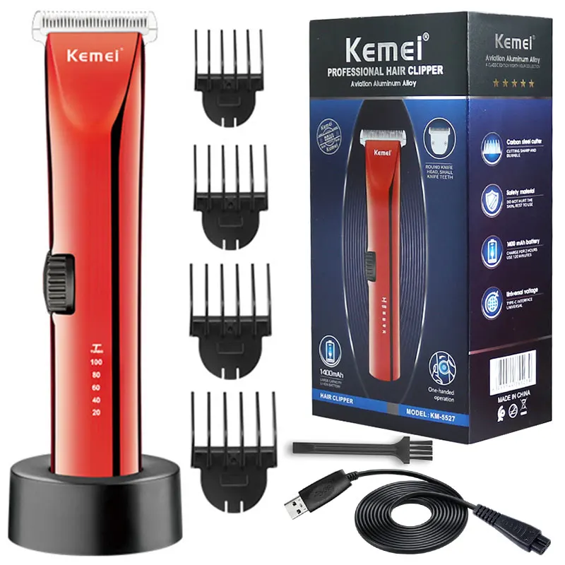 Машинка для стрижки волос kemei 5527 Pro электрическая перезаряжаемая машинка бороды