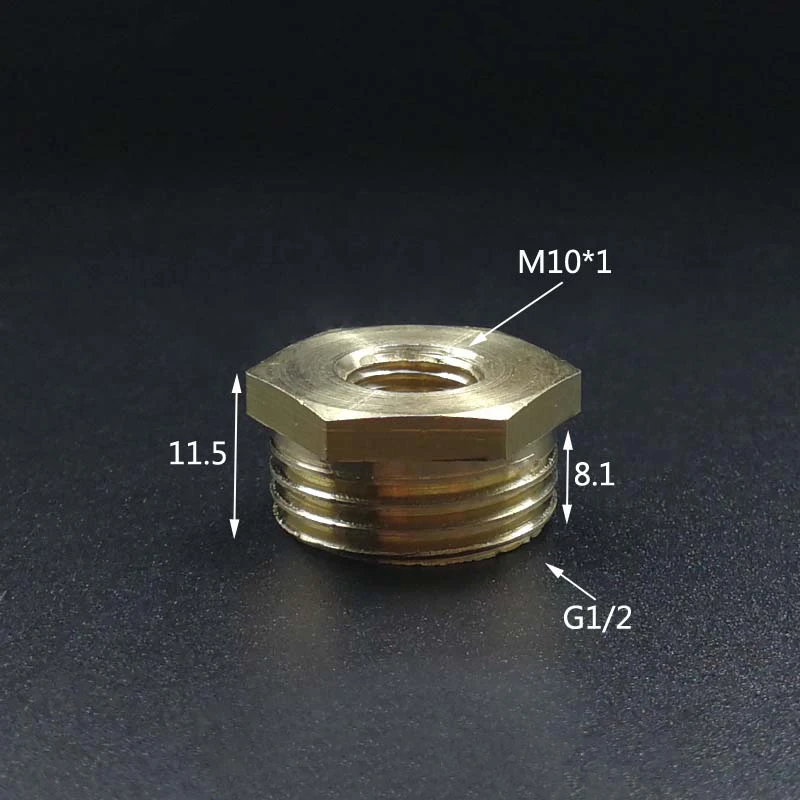 Золотой 1 шт. медный M/F, M10* 1 M14* 1,5, M20* 1,5 1/" 1/4", 1/" 3/4" Мама-папа с резьбой Латунный переходник муфта латунный фитинг для труб - Цвет: Золотой
