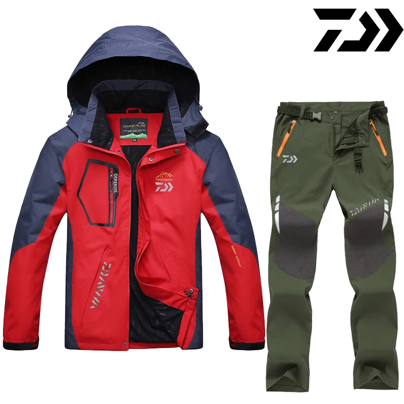 DAIWA Daiwa Fishing Clothes Outdoor Fishing Clothing Quick-drying Pants Men's Fishing Suit Breathable Sunscreen Fishing Jacket - Color: S121