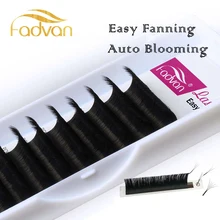 Fadvan Easy Fan наращивание ресниц DIY 2d/3d/5d/6d искусственные норковые ресницы шелковые объемные ресницы для наращивания 0,07 мм толщина Авто цветение