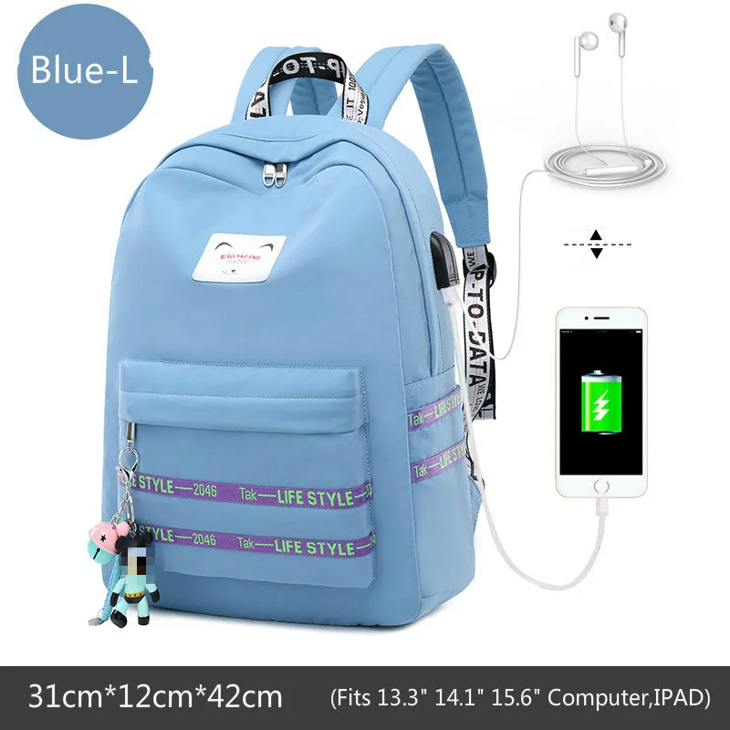 Модный школьный рюкзак для девочек Mochila Infantil Escolar, школьный рюкзак, школьный рюкзак для девочек - Цвет: Blue
