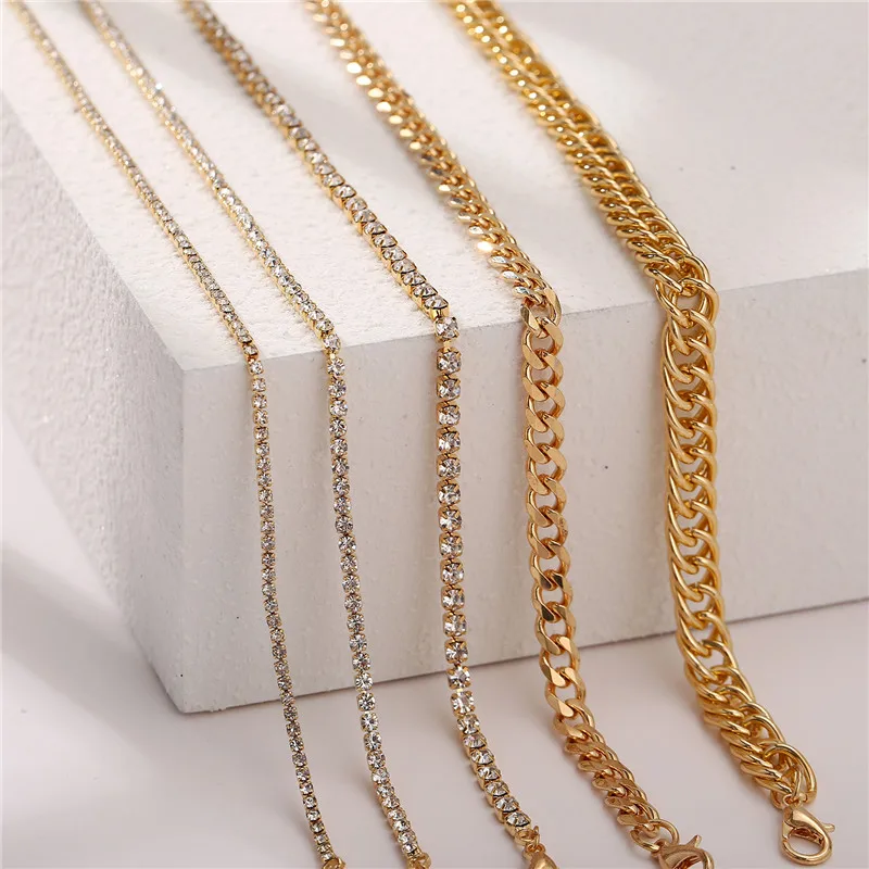 17KM BOHO 5Pcs/set Gold Chain Anklets Set for Women Vintage Multilayer Crystal Anklet Beach Butterfly Foot Bracelet Jewelry 17KM BOHO 5Pcs/set Gold Chain Anklets Set for Women Vintage Multilayer Crystal Anklet Beach Butterfly Foot Bracelet Jewelry