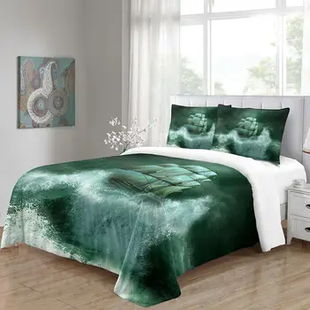 

Bedding Set Full Size Ghost Ship Digital Printing Duvet Cover Comforter Pillowcase Designer Custom Luxury Home Textile Quality