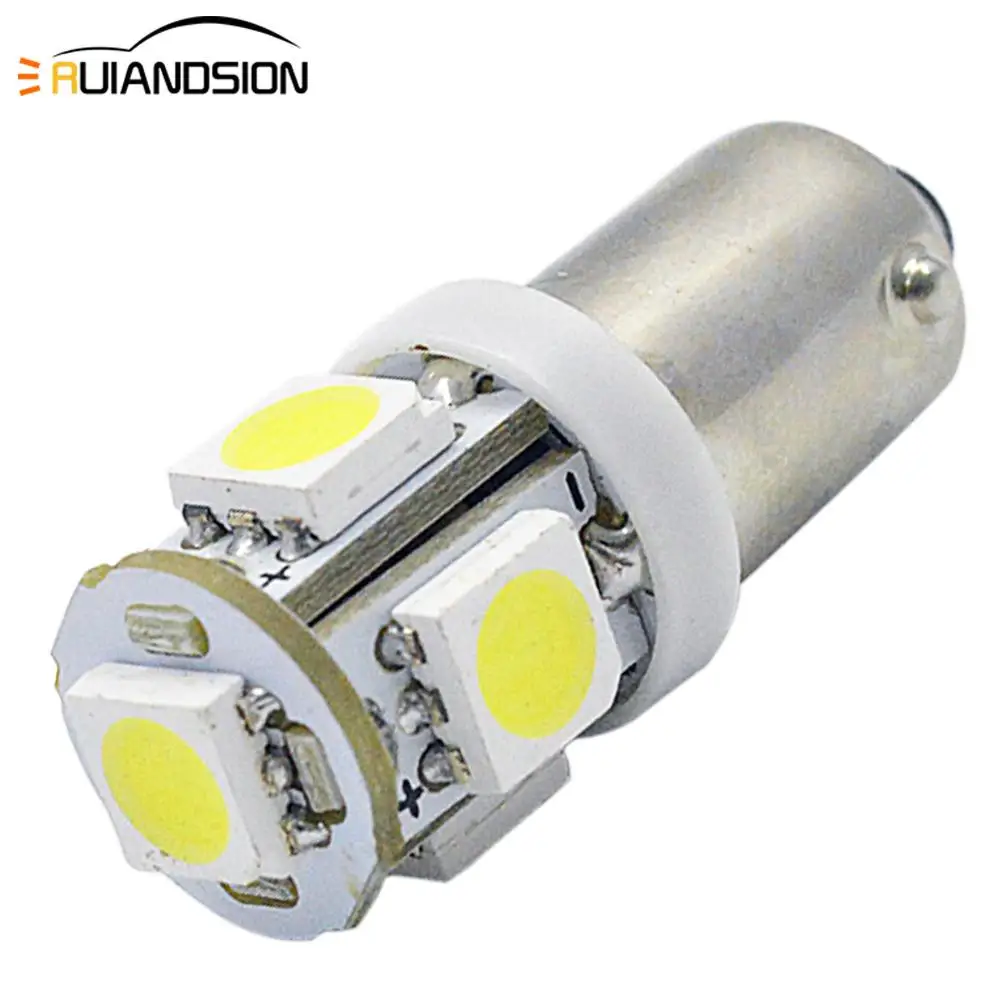 2xBA9S T4W BAX9s H6W BAY9S H21W 5x5050 SMD LED 100lm белая/желтая лампочсветильник для автомобиля DC6V 12V