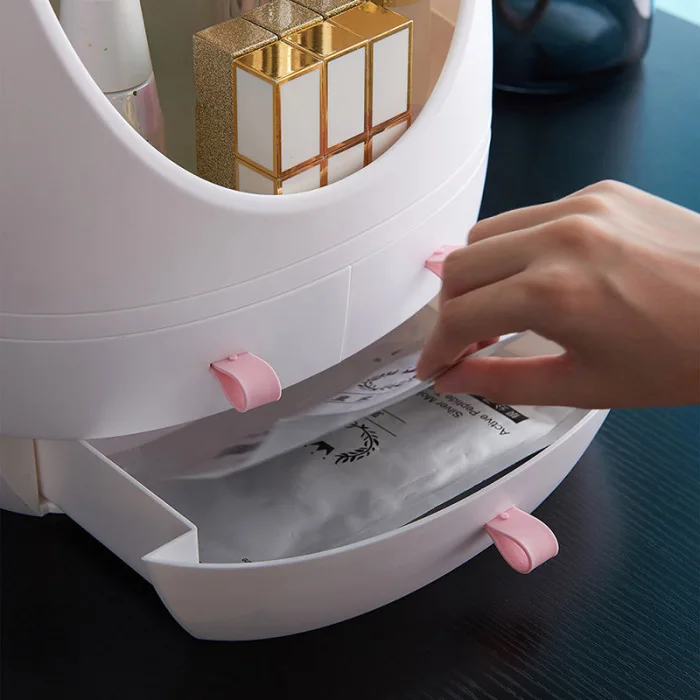  Shopify-Dropshipping USB LED Light Makeup Mirror Cosmetic Storage Box Skin Care Products Organzier  - 4000314520925