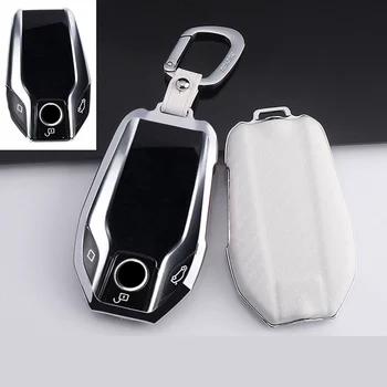 

For BMW 7 Series 740 6 Series GT 5Series 530i X3 Auto Protector Colorful Carbon fiber+Zinc alloy Smart Car Key Case Cover Shell