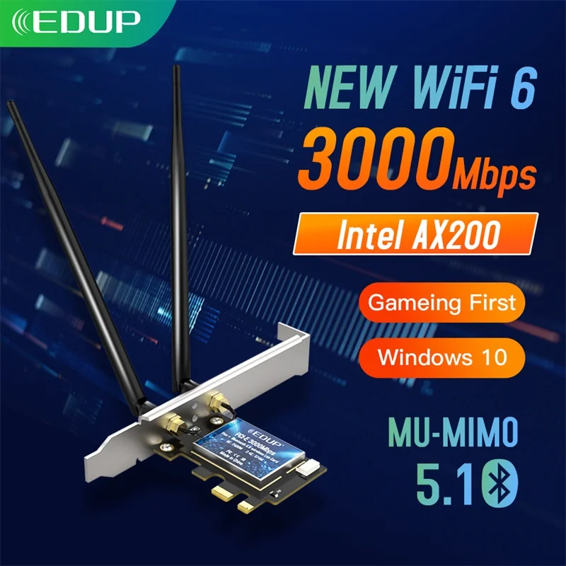 PCI Express Adapter PCI-E Wifi Bluetooth 3000mbps EDUP Network-Card Intel Ax Dual-Band