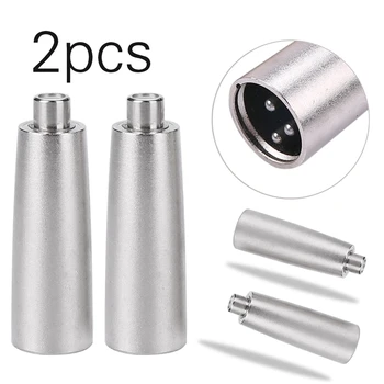 

2Pcs/lot Metal XLR 3 Pin Male to RCA Female Audio Adapter Plug Connector Hi-Fi signal converter Adapter for microphone speaker