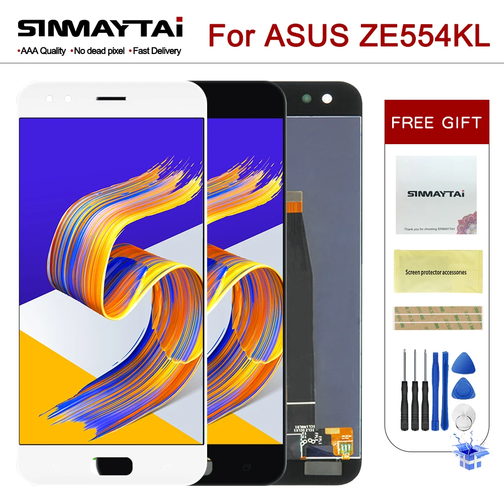 ЖК дисплей 5 дюйма Super IPS ZE554KL для ASUS Zenfone 4 сенсорный экран дигитайзер запасные