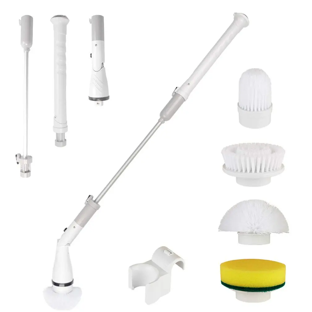 

HOT Wireless electric cleaning brush long handle telescopic household cleaning brush automatic rotating mop Toiletry Kits