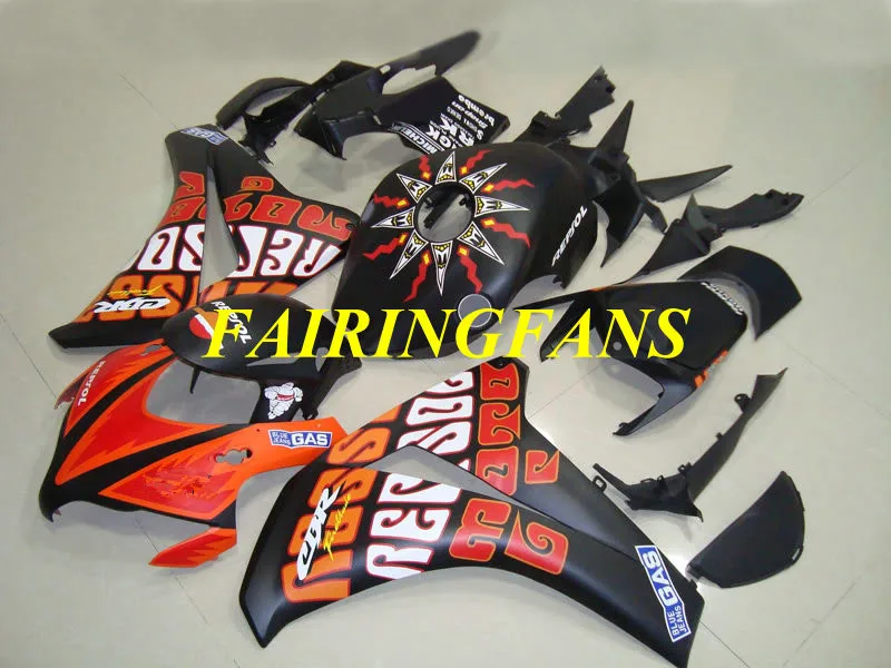Инжекторный комплект для HONDA CBR1000RR 08 09 10 11 CBR 1000 RR CBR 1000RR 2008 2011 оранжевые черные Обтекатели Кузов+ подарки HM08