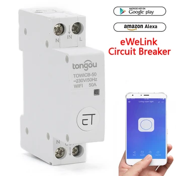 

EWeLink WiFi Remote Circuit Breaker 18mm DIN Rail Switch Suitable For Apple Smartphone Control Smart Home Switch Breaker