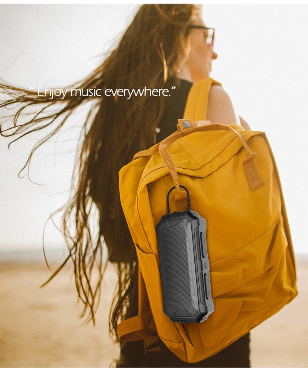 Портативный беспроводной Bluetooth динамик открытый водонепроницаемый бас звук стерео объемный сабвуфер Поддержка громкой связи TF карта MP3 Play