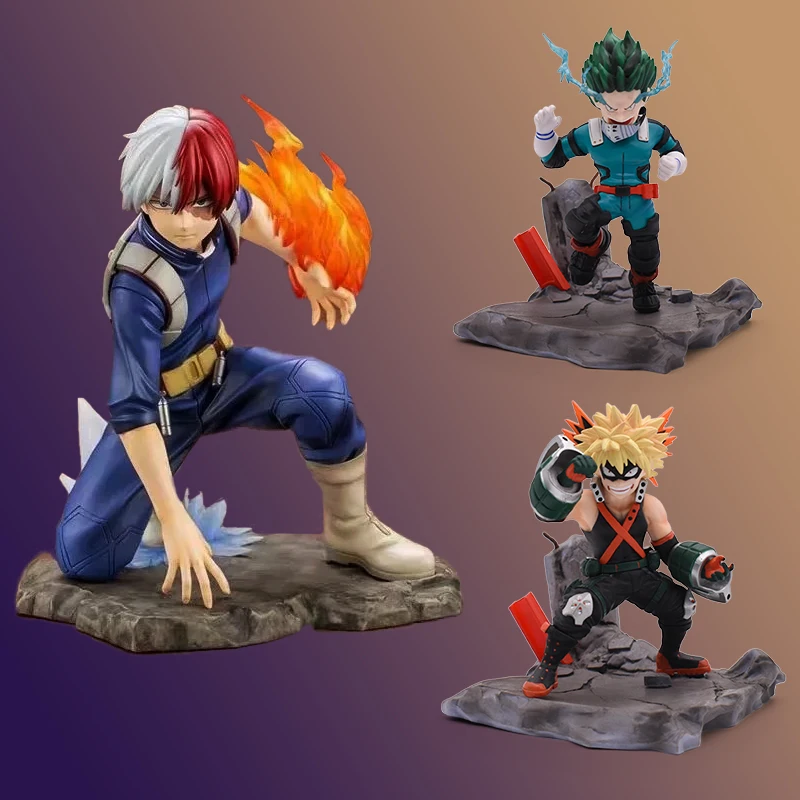 

Action Figure My Hero Academia Fighting Change Face Anime Todorok OCHACO URARAKA Midoriya Bakugou PVC Model Decorations Toy Gift